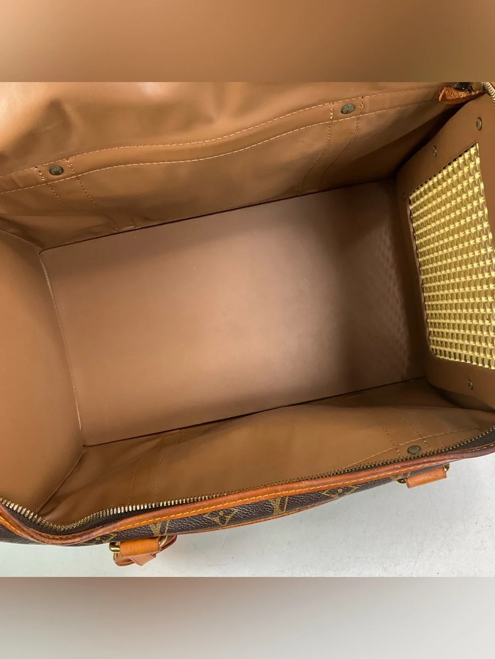 Louis Vuitton Monogram Sac Chien 40 Pet Carrier Dog Bag With Shoulder Strap